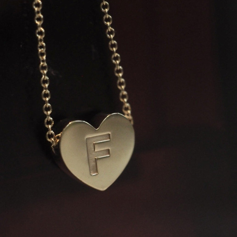 Yellow Gold Heart Pendant with personalised engraving