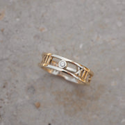 Roman Numeral Ring in Yellow Gold