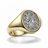 The Oval Diamond Signet Ring
