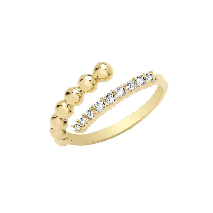 Bubbly 9ct Yellow Gold Wrap Ring