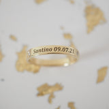 Wide Band My Baby Birthdate Ring