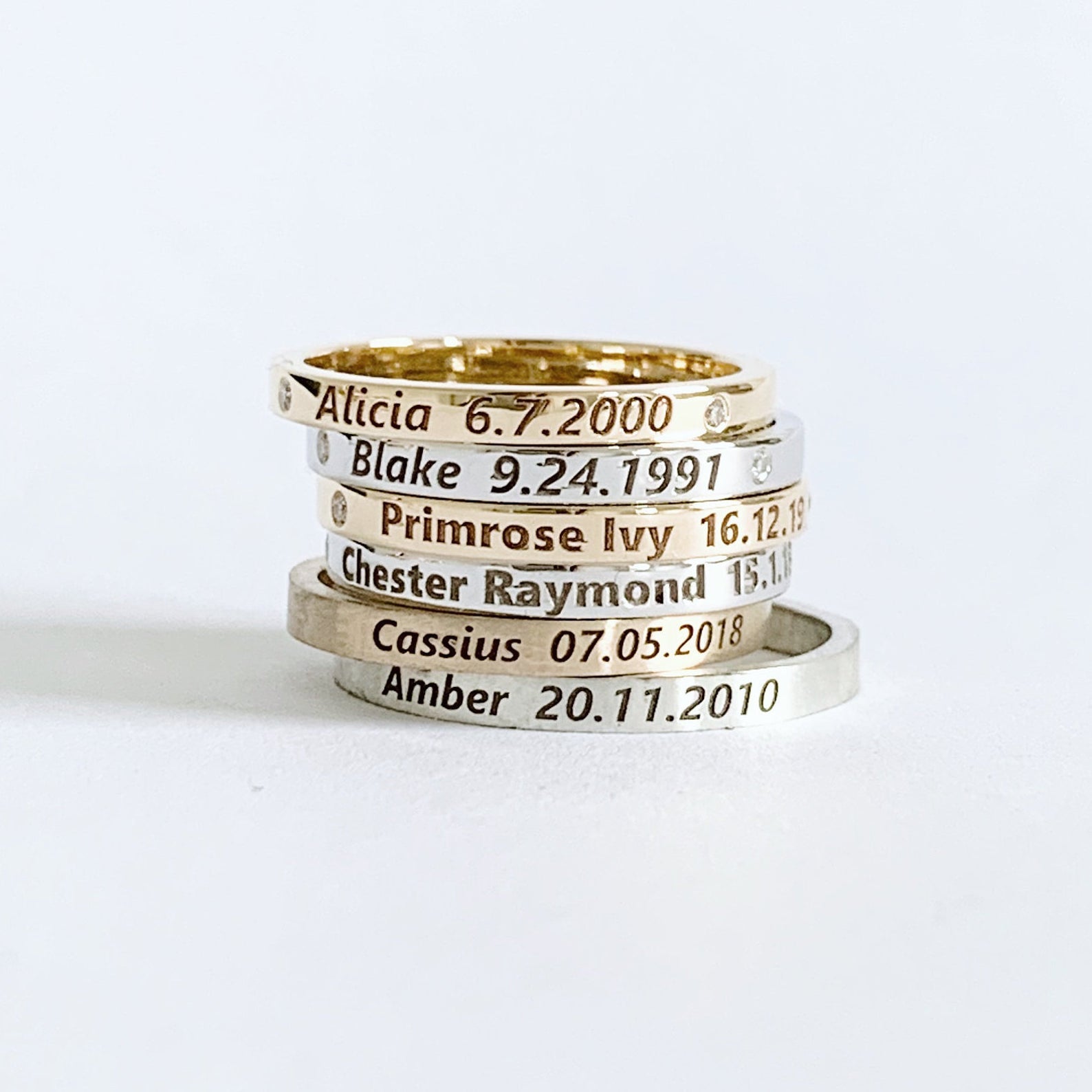 My Baby's Birthdate Diamond Ring