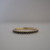Black Diamond set in Gold Ring