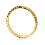 Black and White Diamond set in 9ct Yellow Gold Ring