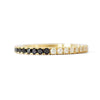 Black and White Diamond set in 9ct Yellow Gold Ring