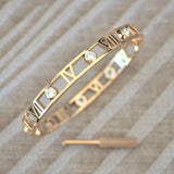 Roman Numerial Gold Bangle