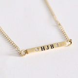 Roman Numeral Initial Bar Pendant