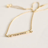Roman Numeral Initial Bar Pendant