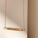 Roman Numeral Initial Bar Pendant