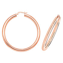 Chiquita Large Hoops in Rose Gold